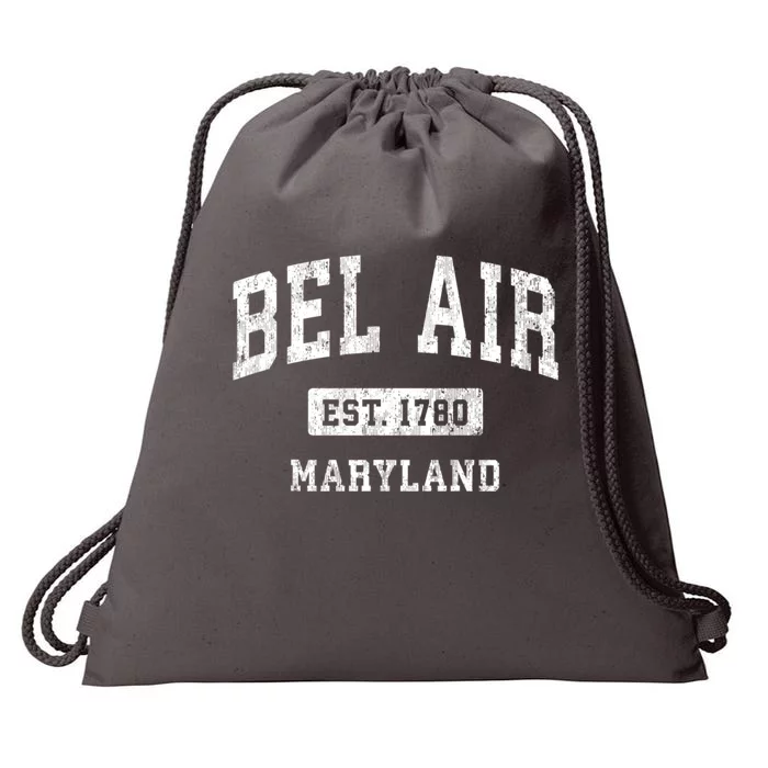 Bel Air Maryland Md Vintage Athletic Sports Drawstring Bag