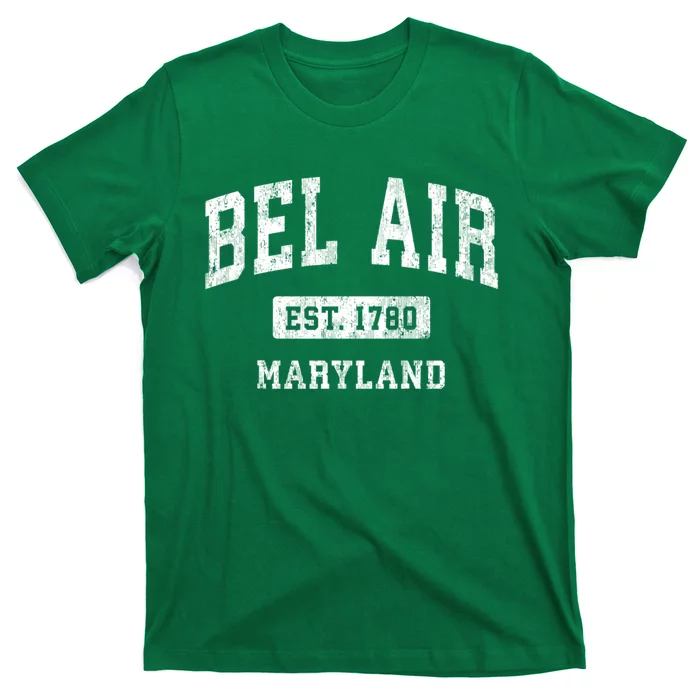 Bel Air Maryland Md Vintage Athletic Sports T-Shirt