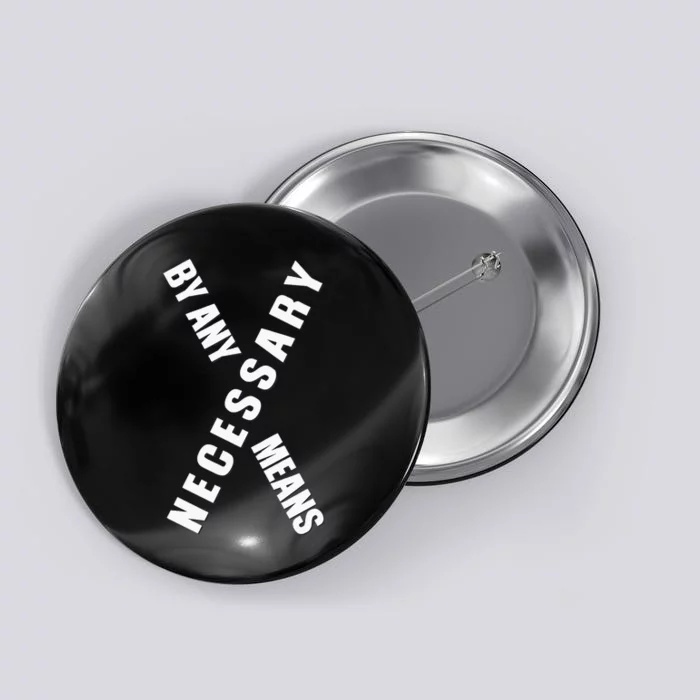 By Any Means Malcolm Black History Month Button