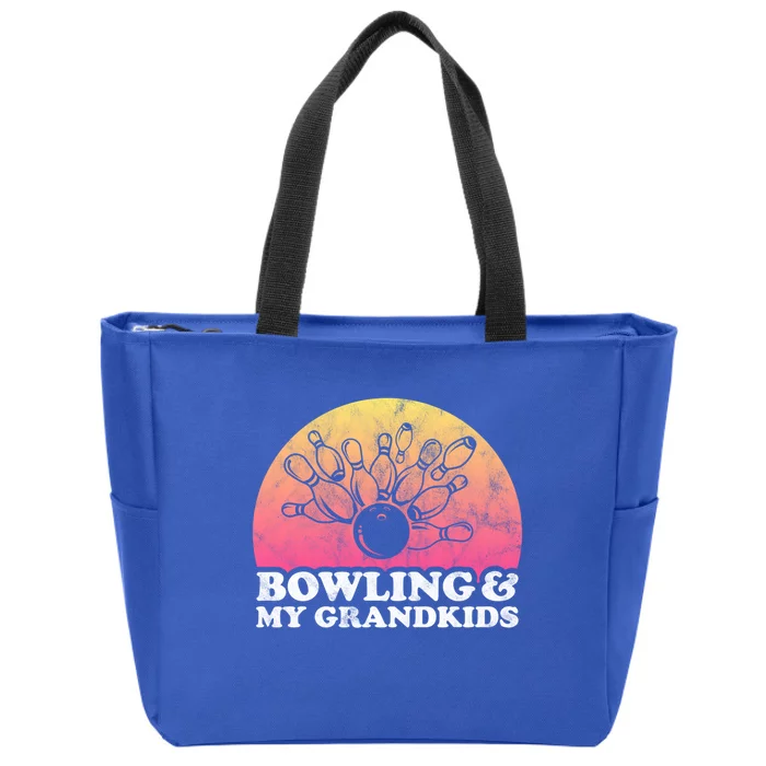 Bowling And My Grand Cute Gift Zip Tote Bag