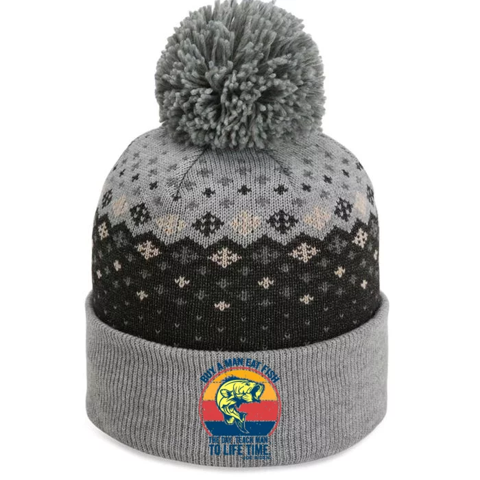 Buy A Man Eat Fish The Day Teach Man To Life Time Joe Biden The Baniff Cuffed Pom Beanie