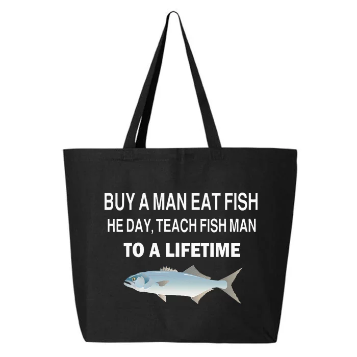 Buy A Man Eat Fish He Day Teach Fish Man To A Lifetime 25L Jumbo Tote