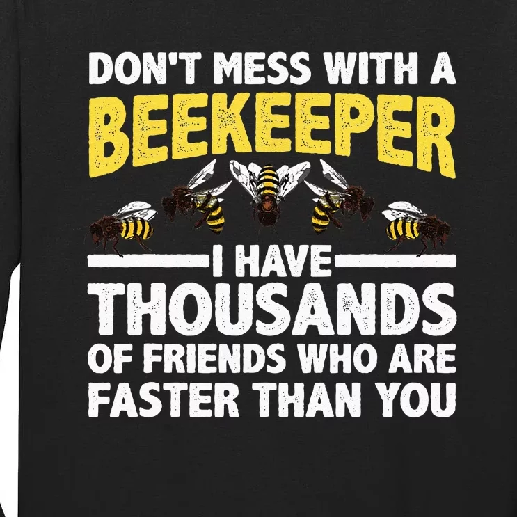 Beekeeper Art Men Women Beekeeping Honeybee Beehive Lover Tall Long Sleeve T-Shirt