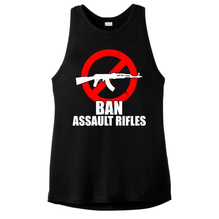 Ban Assault Rifles Gun Control Ladies Tri-Blend Wicking Tank