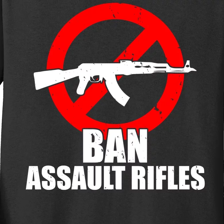 Ban Assault Rifles Gun Control Kids Long Sleeve Shirt