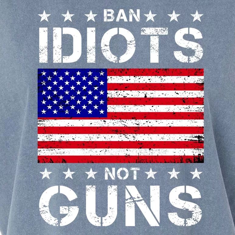 Ban Idiots Not Guns Garment-Dyed Women's Muscle Tee