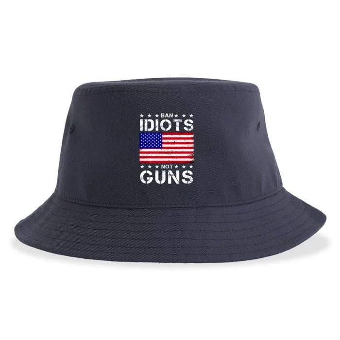 Ban Idiots Not Guns Sustainable Bucket Hat