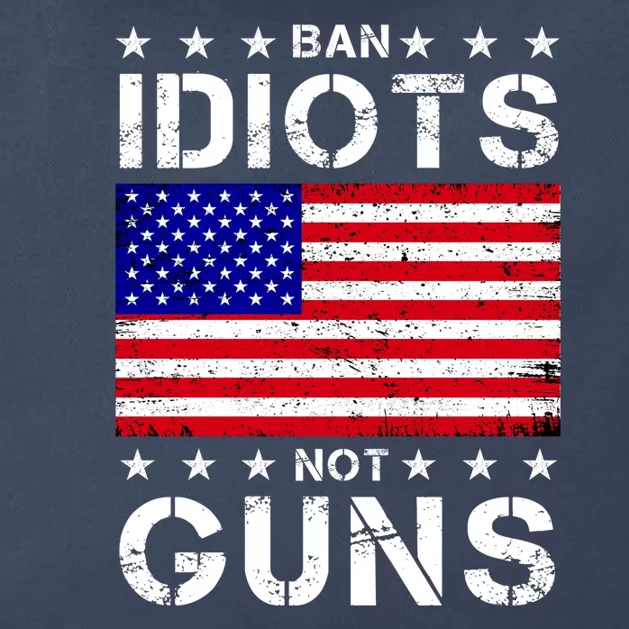 Ban Idiots Not Guns Zip Tote Bag