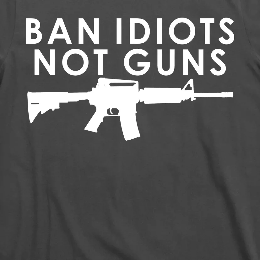 Ban Idiots Not Guns Gun Rights Logo T-Shirt | TeeShirtPalace