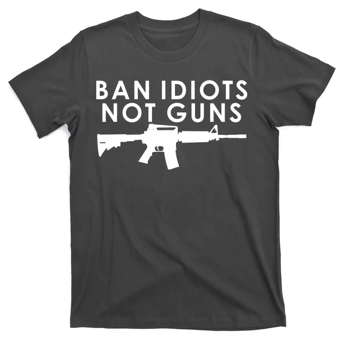 Ban Idiots Not Guns Gun Rights Logo T-Shirt | TeeShirtPalace