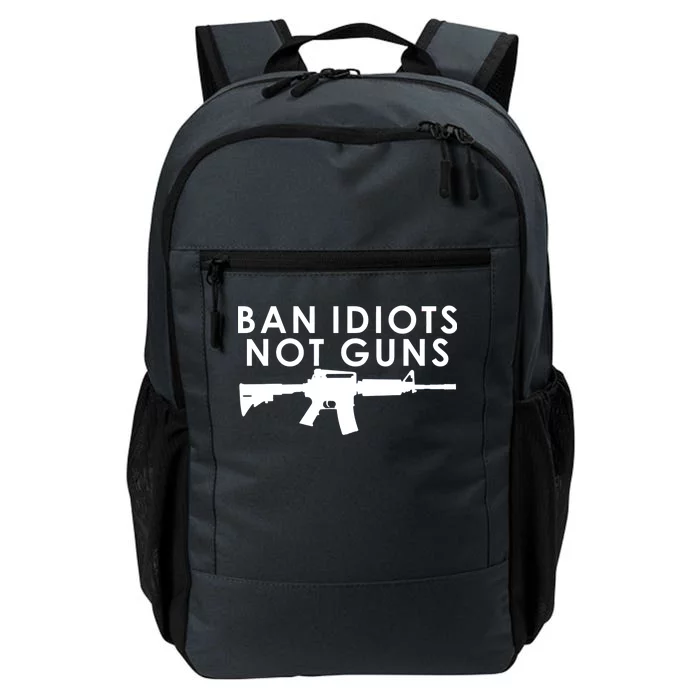 Ban Idiots Not Guns Gun Rights Logo Daily Commute Backpack