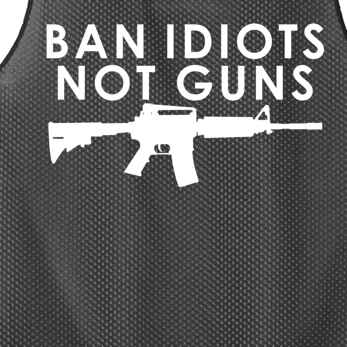 Ban Idiots Not Guns Gun Rights Logo Mesh Reversible Basketball Jersey Tank