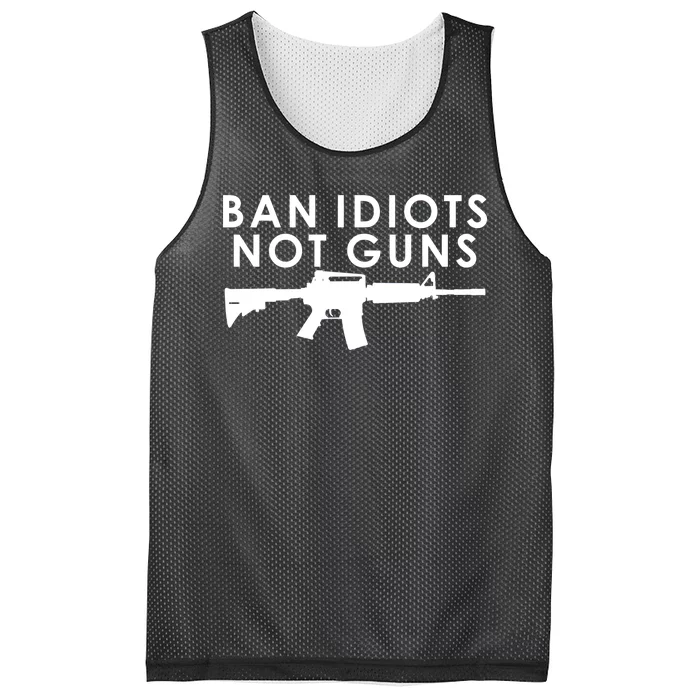 Ban Idiots Not Guns Gun Rights Logo Mesh Reversible Basketball Jersey Tank