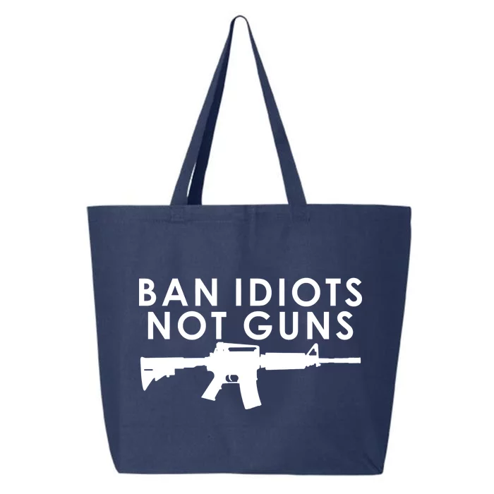 Ban Idiots Not Guns Gun Rights Logo 25L Jumbo Tote