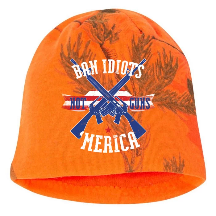 Ban Idiots Not Guns Merica Kati - Camo Knit Beanie