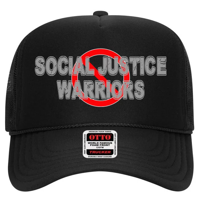 Ban Social Justice Warriors High Crown Mesh Trucker Hat