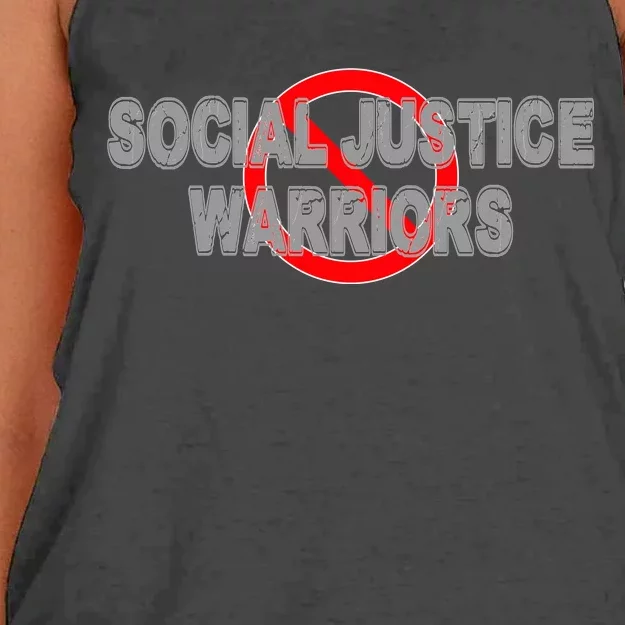 Ban Social Justice Warriors Women's Knotted Racerback Tank