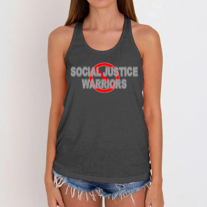 Ban Social Justice Warriors Women's Knotted Racerback Tank