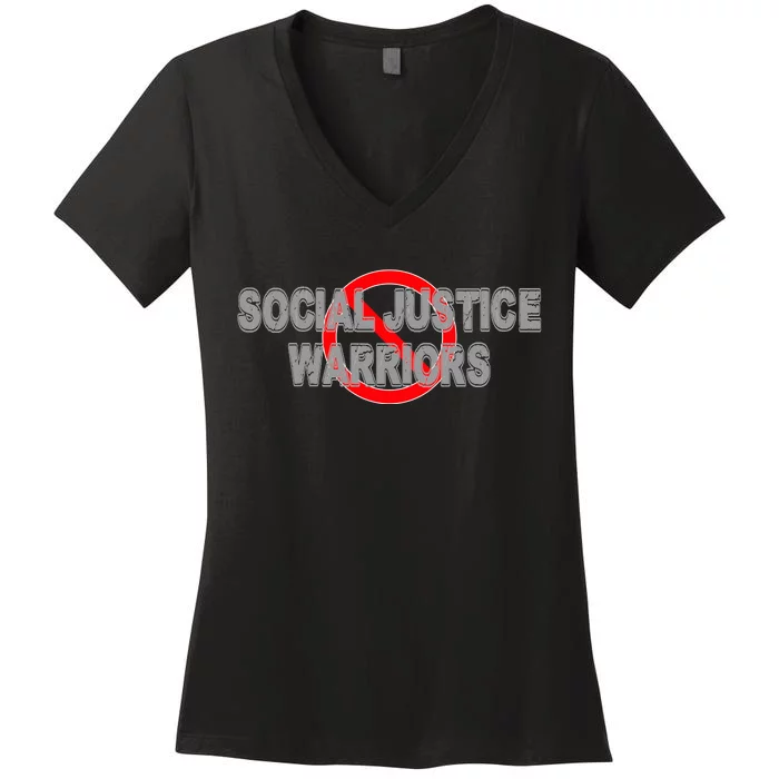 Ban Social Justice Warriors Women's V-Neck T-Shirt