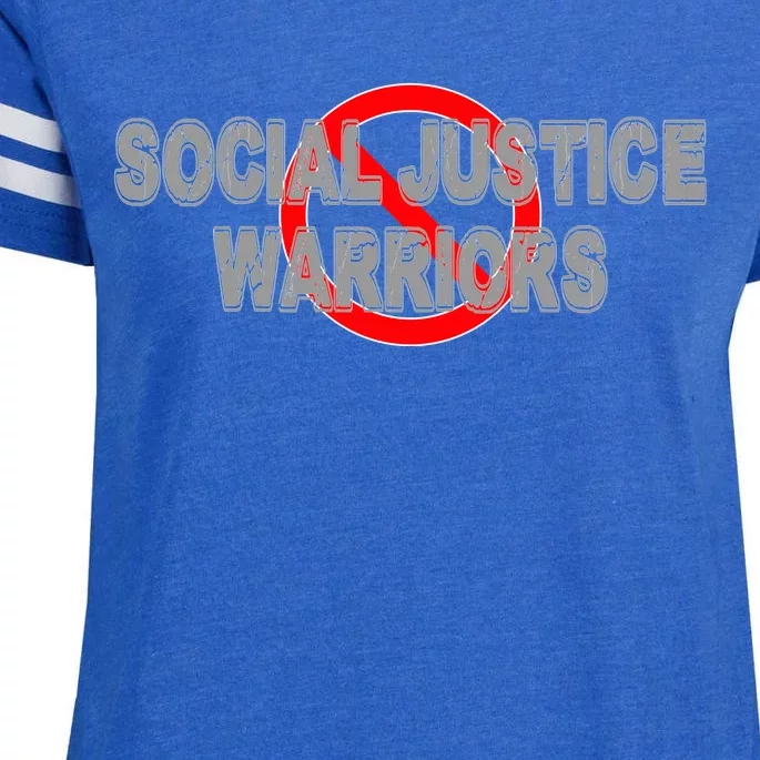 Ban Social Justice Warriors Enza Ladies Jersey Football T-Shirt