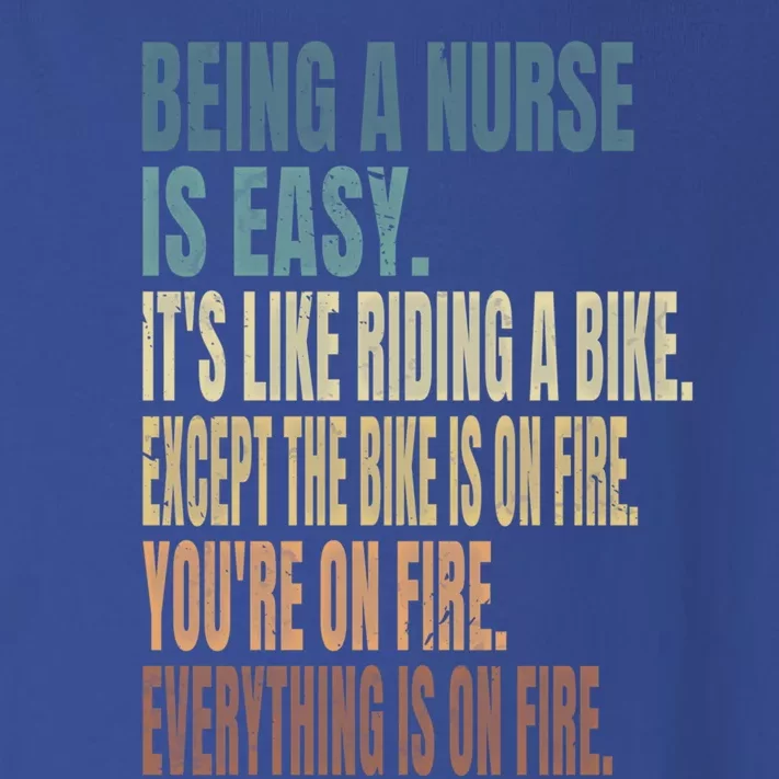 Being A Nurse Is Easy Rn Nurselife Funny Sarcastic Nurse Gift Toddler Long Sleeve Shirt