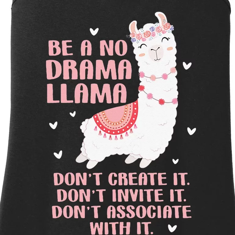 Be A No Drama Llama Alpaca Animal Lovers Ladies Essential Tank