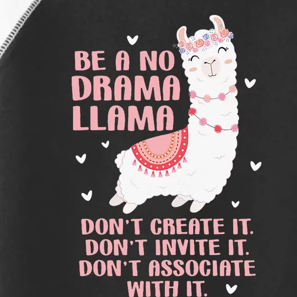 Be A No Drama Llama Alpaca Animal Lovers Toddler Fine Jersey T-Shirt