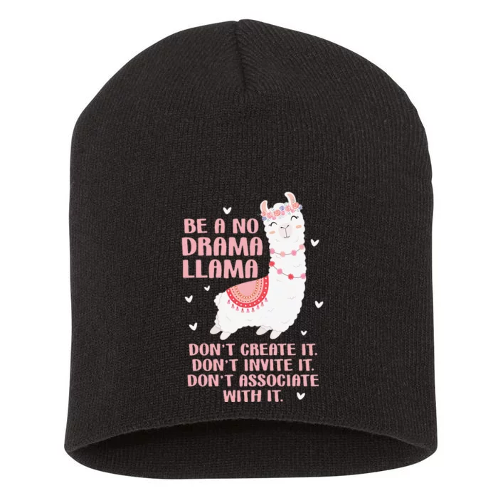 Be A No Drama Llama Alpaca Animal Lovers Short Acrylic Beanie