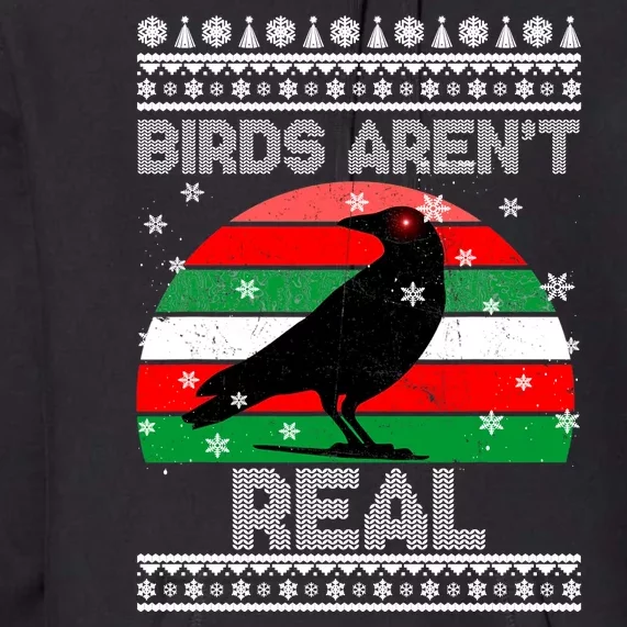 Bird Are Not Real Conspiracy Ugly Christmas Sweater Premium Hoodie