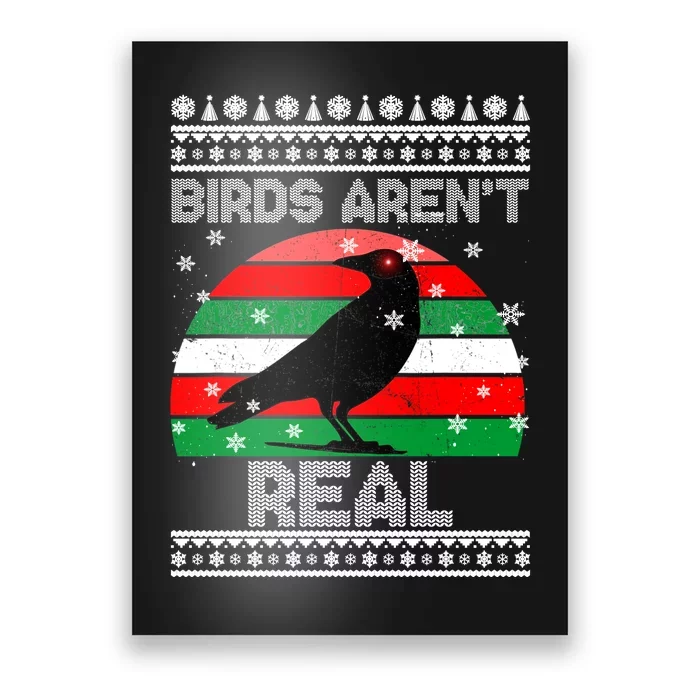 Bird Are Not Real Conspiracy Ugly Christmas Sweater Poster