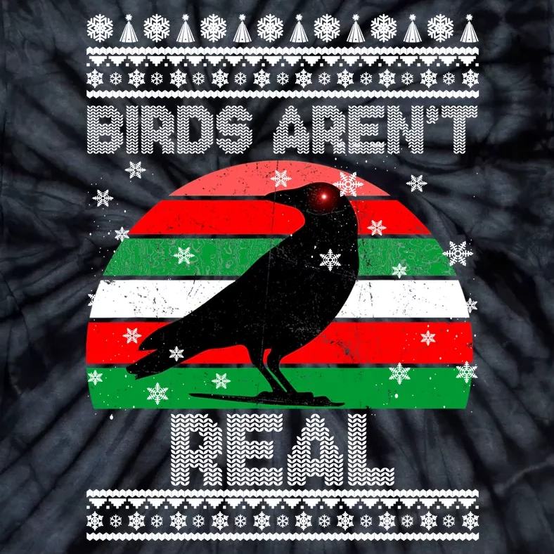 Bird Are Not Real Conspiracy Ugly Christmas Sweater Tie-Dye T-Shirt