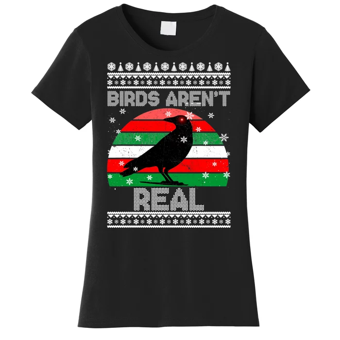 Bird Are Not Real Conspiracy Ugly Christmas Sweater Women's T-Shirt