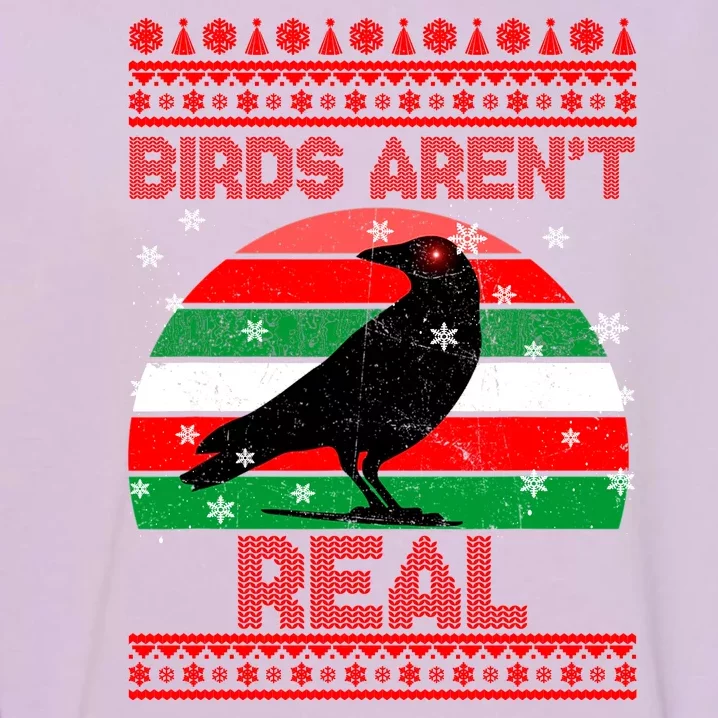 Bird Are Not Real Conspiracy Ugly Christmas Sweater Garment-Dyed Sweatshirt