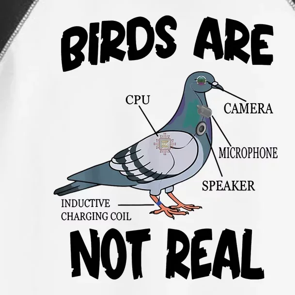 Birds Are Not Real Diagram Toddler Fine Jersey T-Shirt