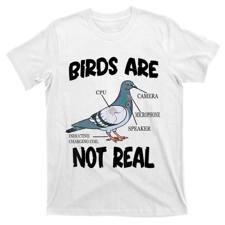 Birds Are Not Real Funny Bird Spies Conspiracy Theory Birds T-Shirt
