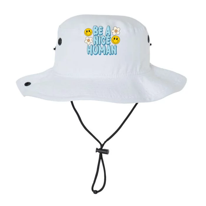 Be A Nice Human Cute Smile Retro Legacy Cool Fit Booney Bucket Hat