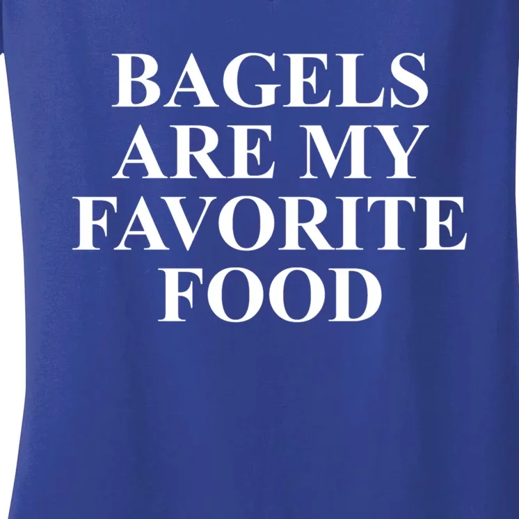 Bagel Awesome Novelty Bagels Lover Design Great Gift Women's V-Neck T-Shirt