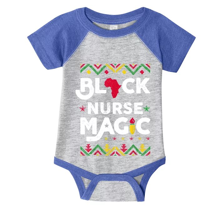 Black Afro Nurse Magic Black History Month Nurse Scrubs Top Gift Infant Baby Jersey Bodysuit