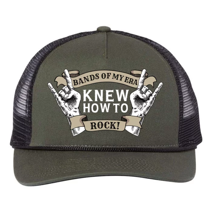 Bands Of My Era Knew How To Rock Retro Rope Trucker Hat Cap