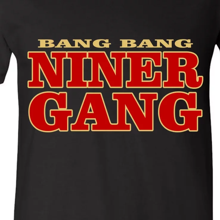 BANG BANG NINER GANG Vintage V-Neck T-Shirt - Customon