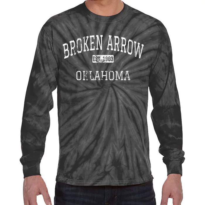 Broken Arrow Oklahoma Ok Vintage Tie-Dye Long Sleeve Shirt