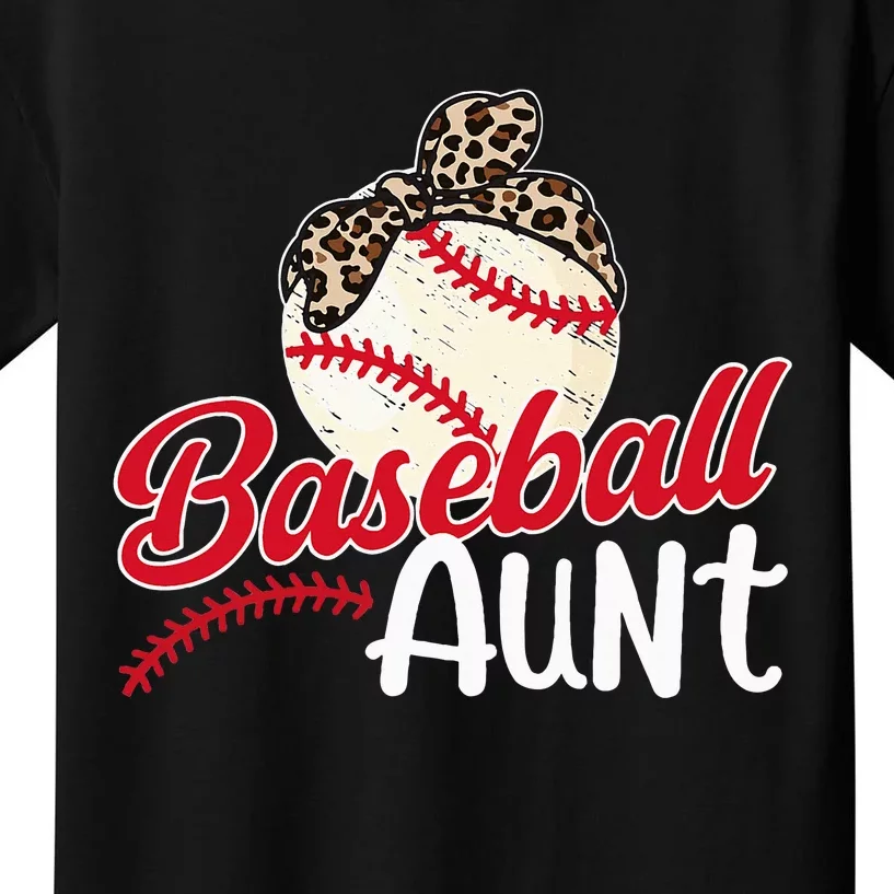 Baseball Aunt Of A Baseball Player Aunt Baseball Auntie Kids T-Shirt