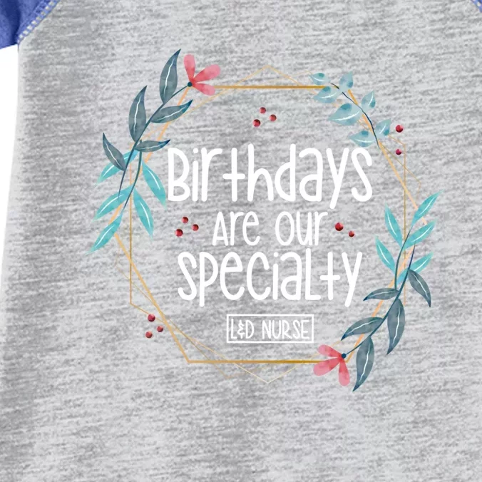 Birthdays Are Our Specialty Labor And Delivery Nurse Gift Infant Baby Jersey Bodysuit