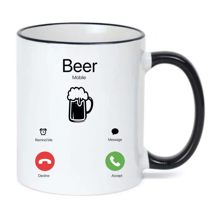 Beer Answer Or Decline Mobil Phone Funny Black Color Changing Mug