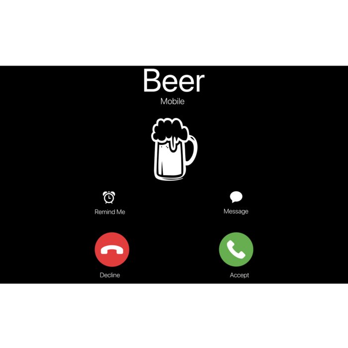 Beer Answer Or Decline Mobil Phone Funny Bumper Sticker