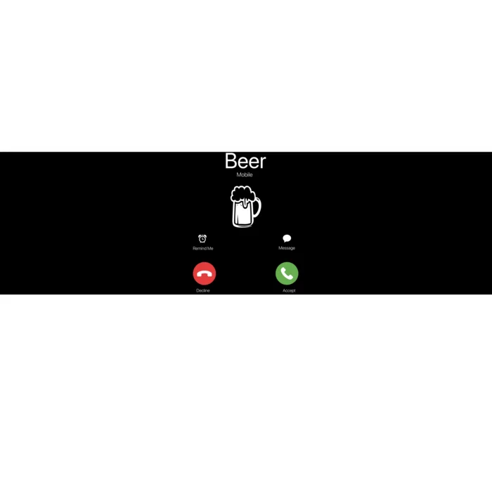 Beer Answer Or Decline Mobil Phone Funny Bumper Sticker