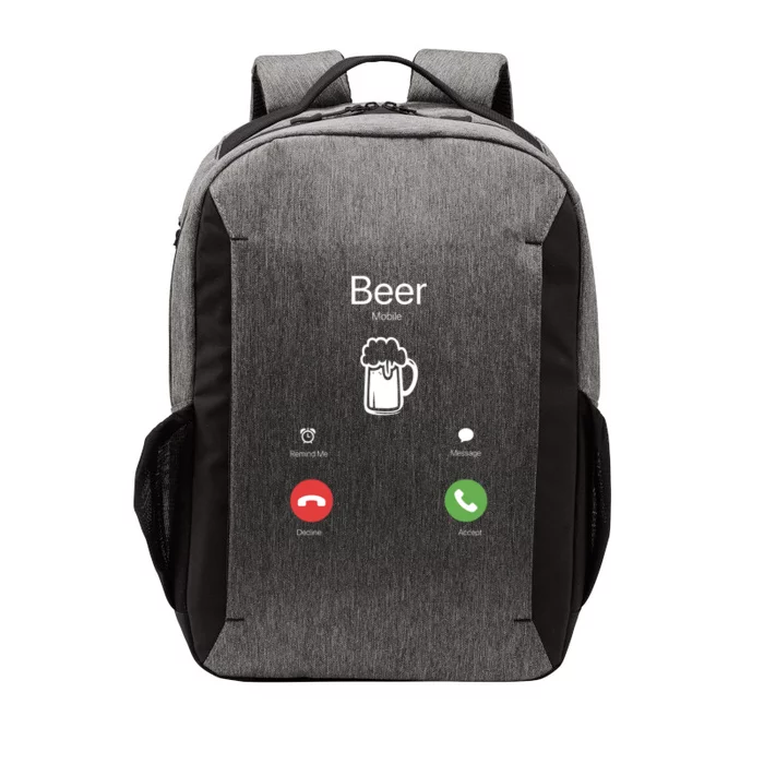 Beer Answer Or Decline Mobil Phone Funny Vector Backpack