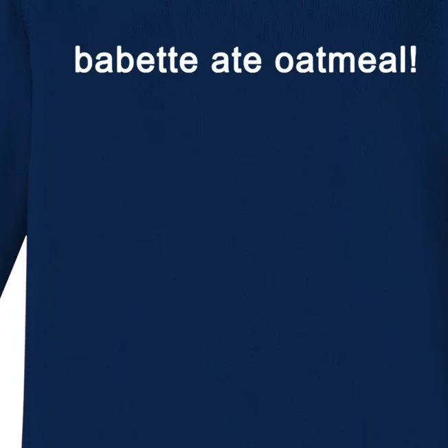 Babette Ate Oatmeal Funny Tv Show Quote (Black) Baby Long Sleeve Bodysuit