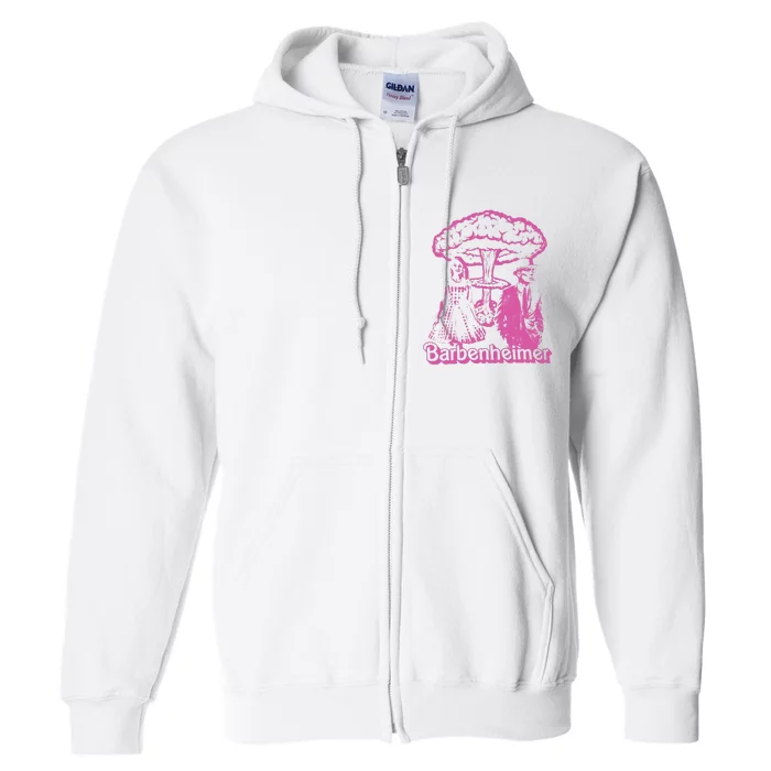 Barb!e And Oppenheimer Barb!e Oppenheimer Barb!e Ken Barbenheimer Full Zip Hoodie