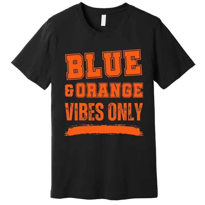 Blue And Orange Game Day Premium T-Shirt